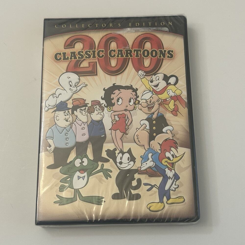 Classic Cartoons 200 Collector's Edition DVD Betty Boop Popeye Felix Casper NEW
